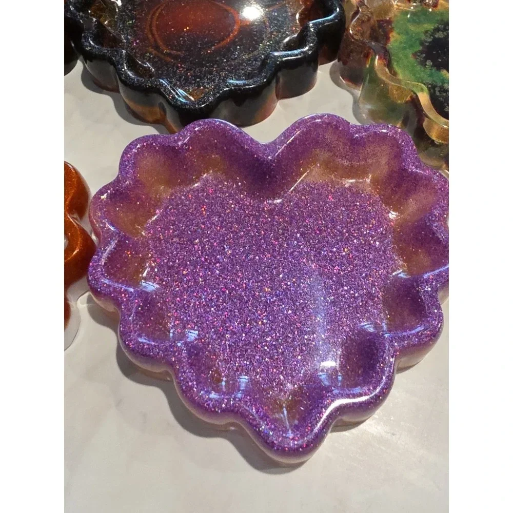 Small Wavy Edge Heart Shaped Trinket Tray. PRICE IS FOR ONE‎ BOWL